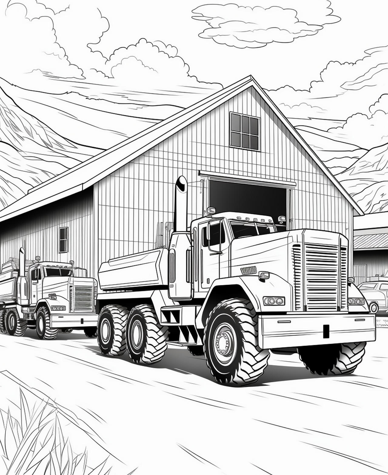 Fire trucks coloring pages in premium quality by coloringbooksart on