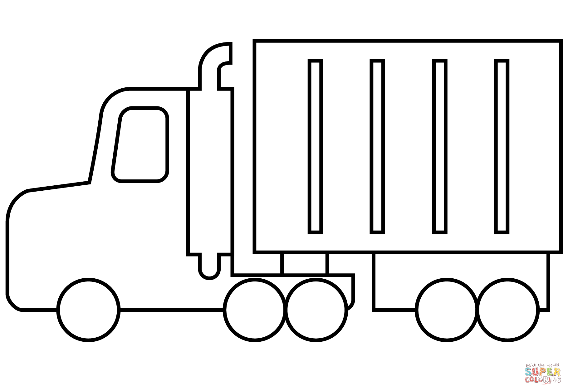 Articulated lorry emoji coloring page free printable coloring pages