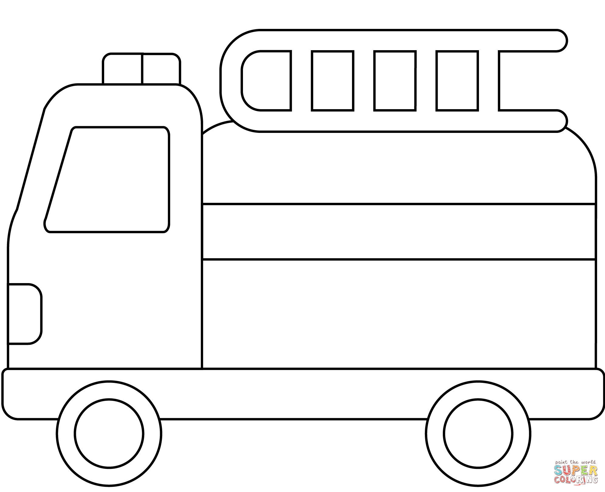 Fire engine emoji coloring page free printable coloring pages