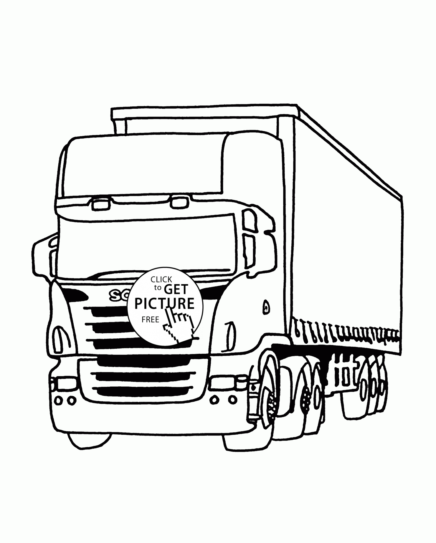 Camion truck coloring page for kids transportation coloring pages printables free