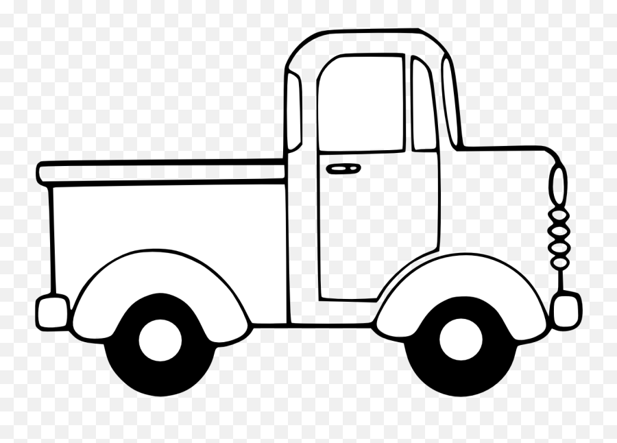 Semi truck clipart black and white free