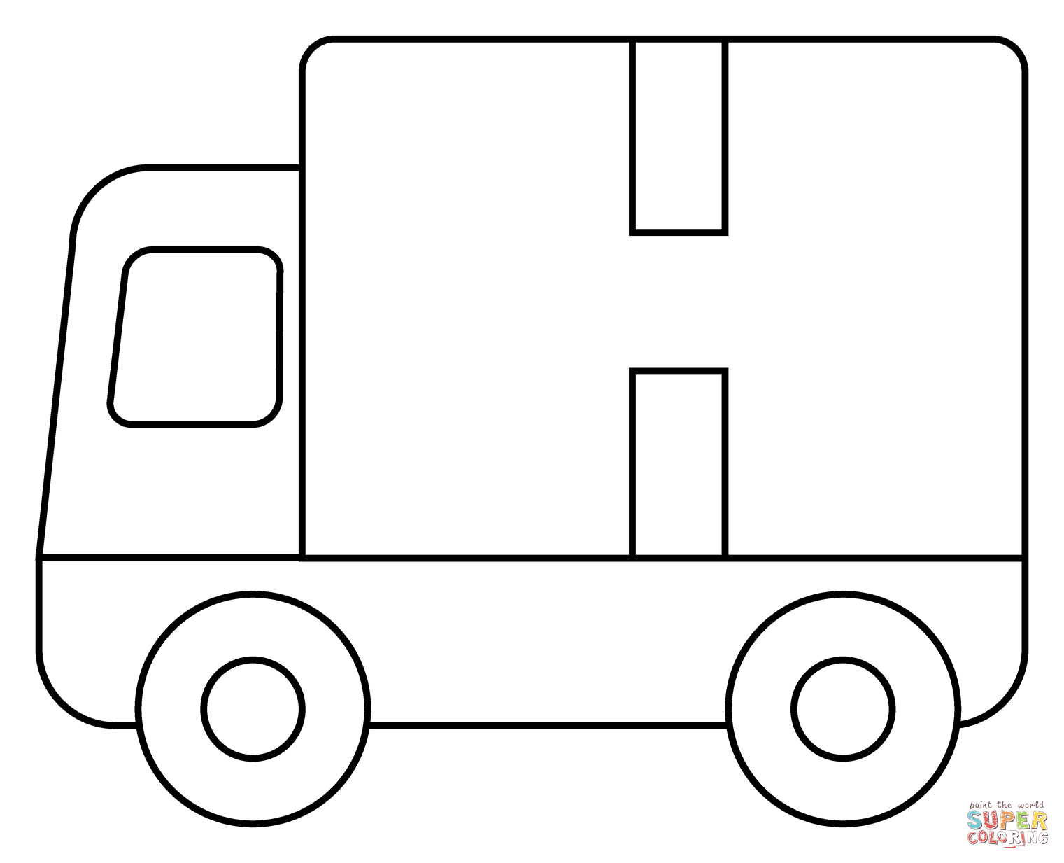 Delivery truck emoji coloring page free printable coloring pages