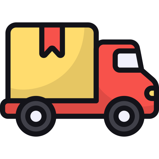 Delivery truck generic outline color icon