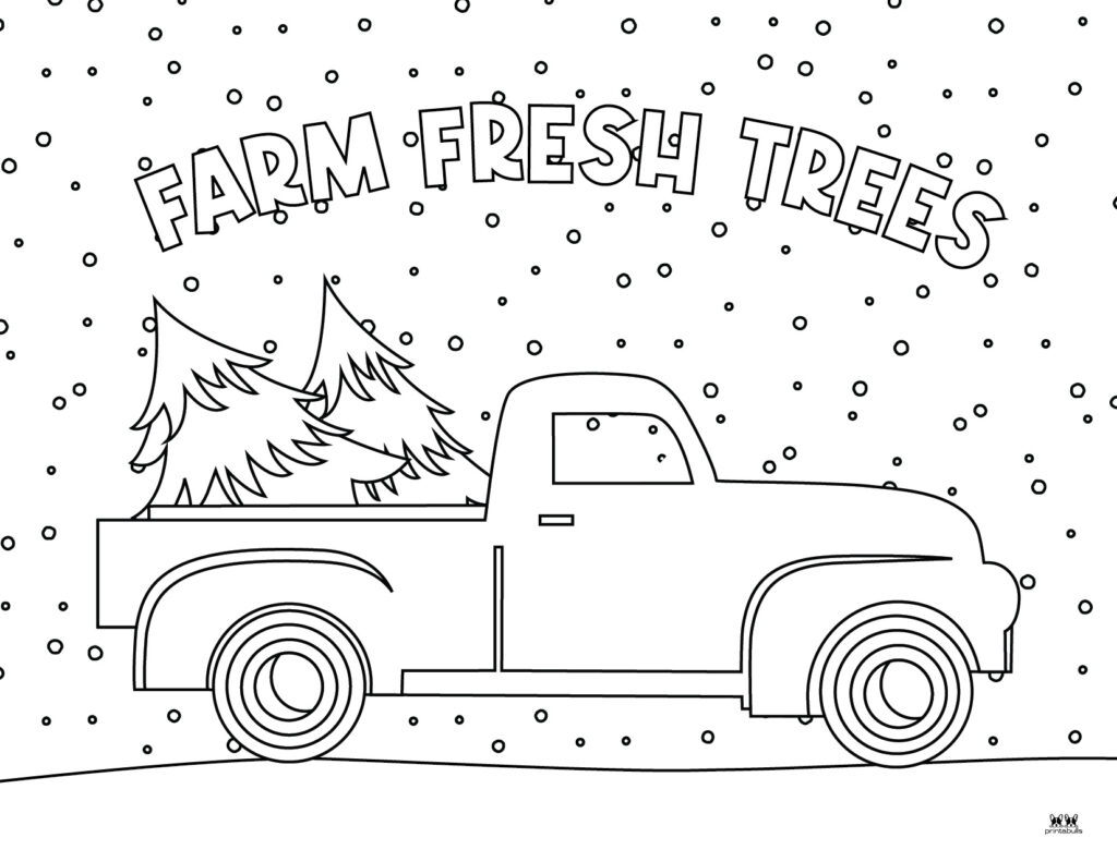 Christmas tree coloring pages templates