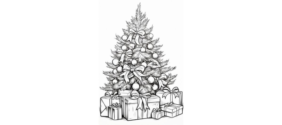 Christmas tree coloring pages
