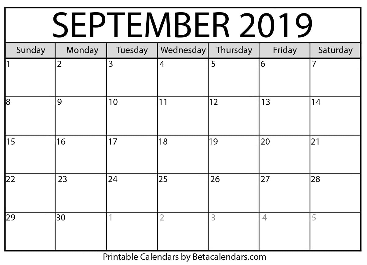 September calendar by betacalendars on