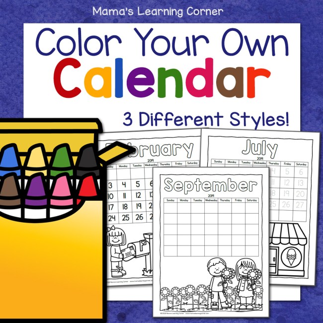 Color your own calendar