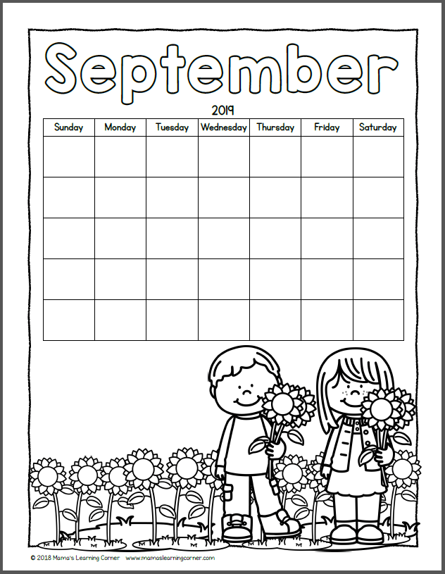 Color your own calendar