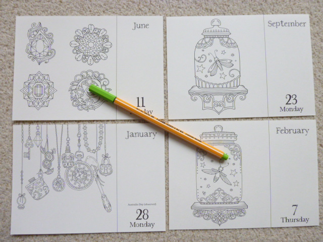 Johanna basford page a day coloring calendar colouring in the midst of madness