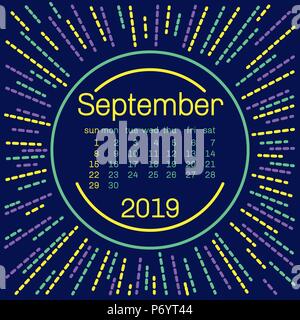 Calendar september year in paper sticker with pin calendar planner design template agenda september monthly reminder business vector illustrat stock vector image art
