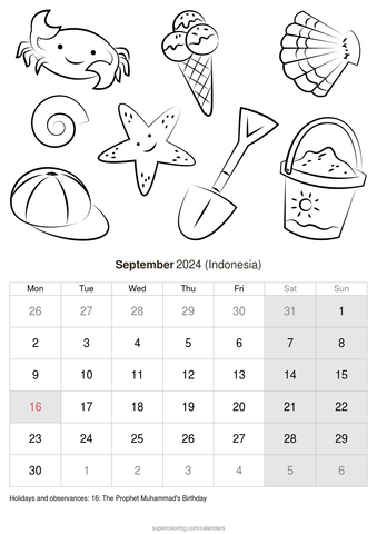 September calendar