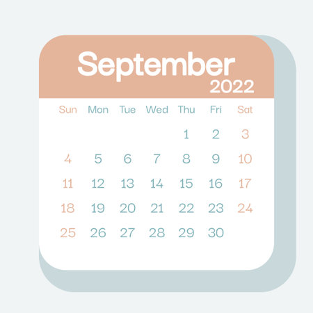 September calendar cliparts stock vector and royalty free september calendar illustrations