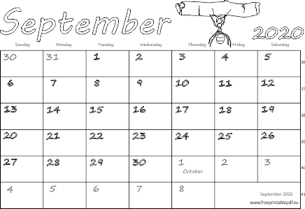 September usa calendar free printable pdf