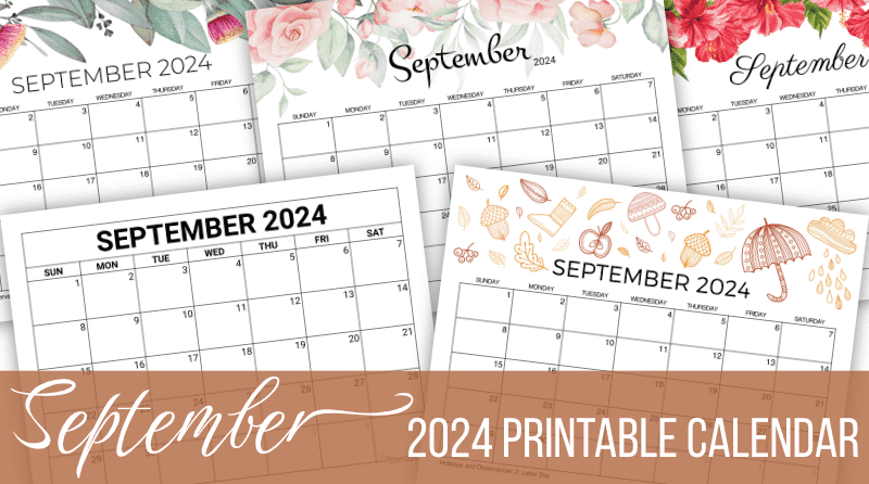 September calendar free printable with holidays