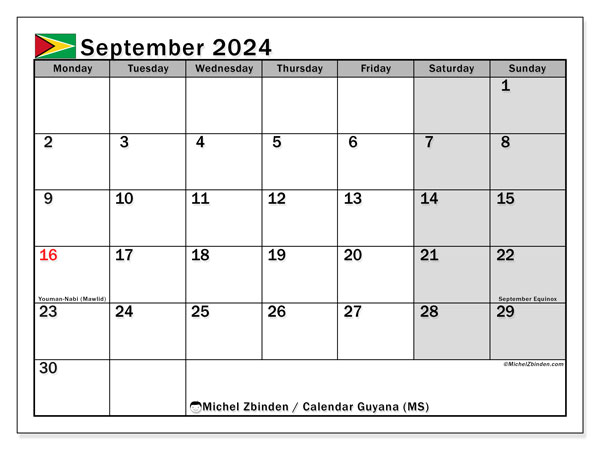 Calendar september
