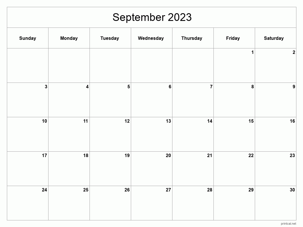Printable september calendar free printable calendars
