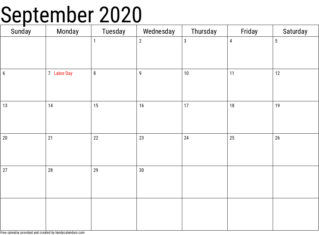 September calendars