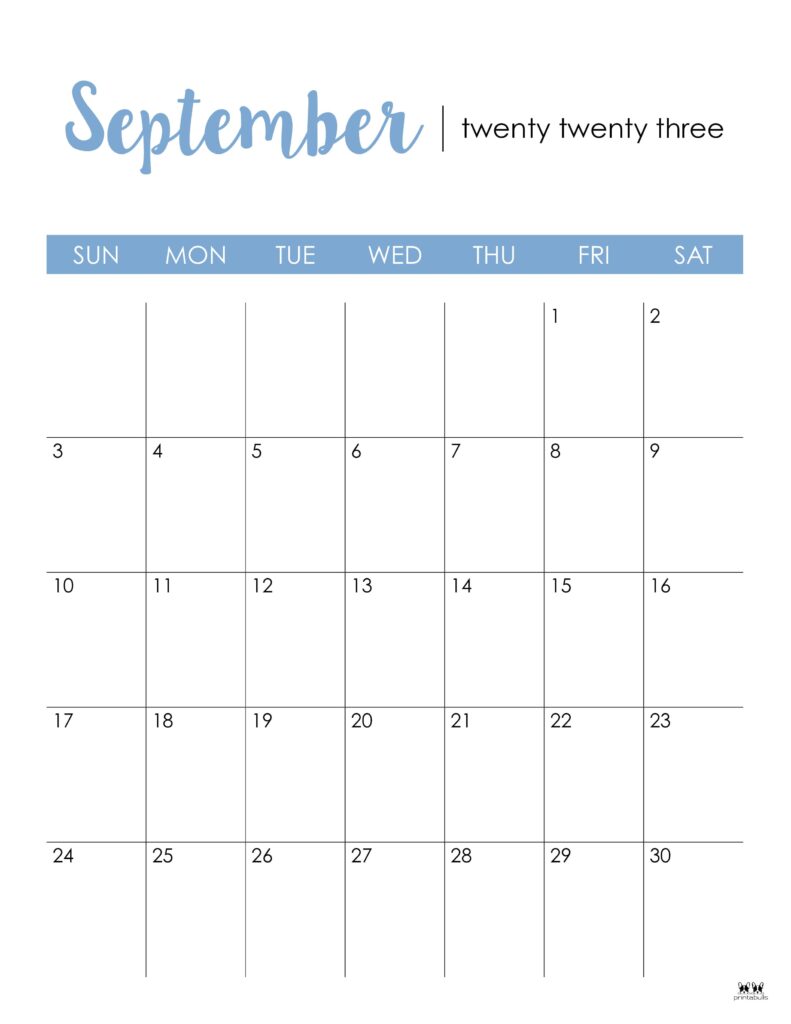 September calendars