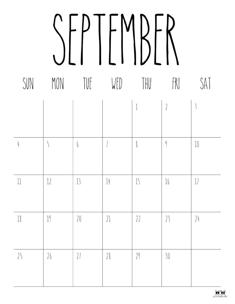 September calendars