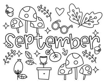 September coloring page septiembre hoja para colorear by teaching tutifruti