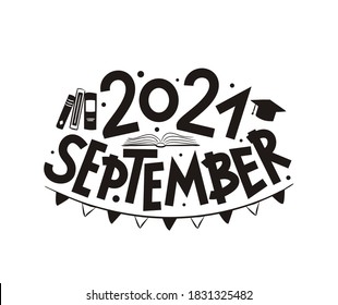 September coloring pages kids stock vector royalty free