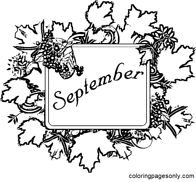 September coloring pages printable for free download