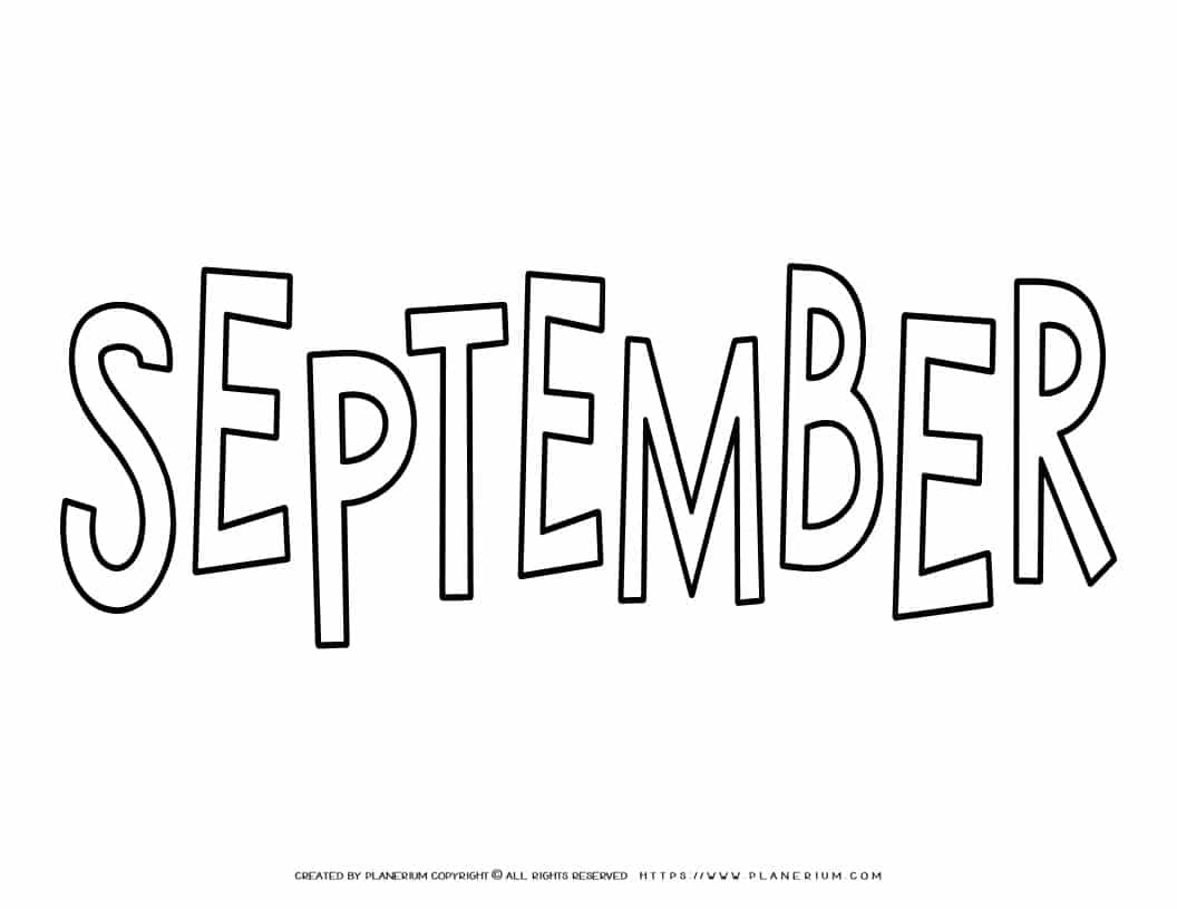September coloring page