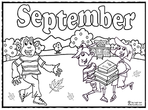 Back to school september coloring page sing laugh learn