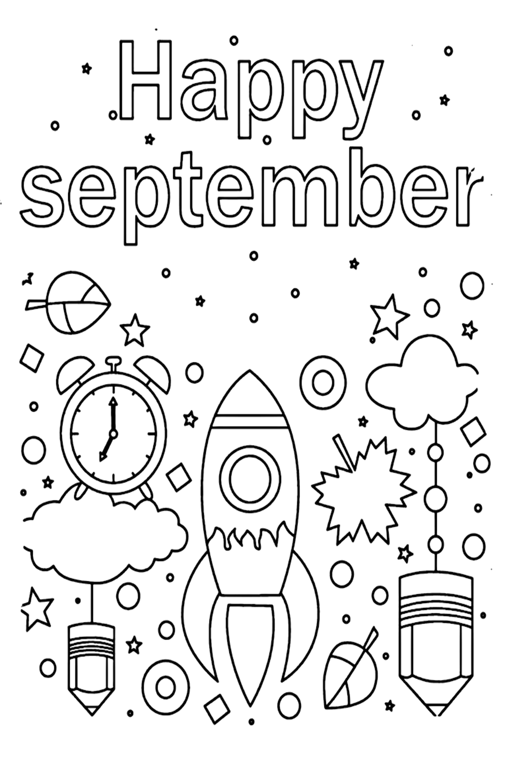 September coloring pages