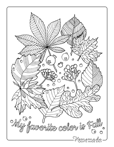 Free printable autumn fall coloring pages