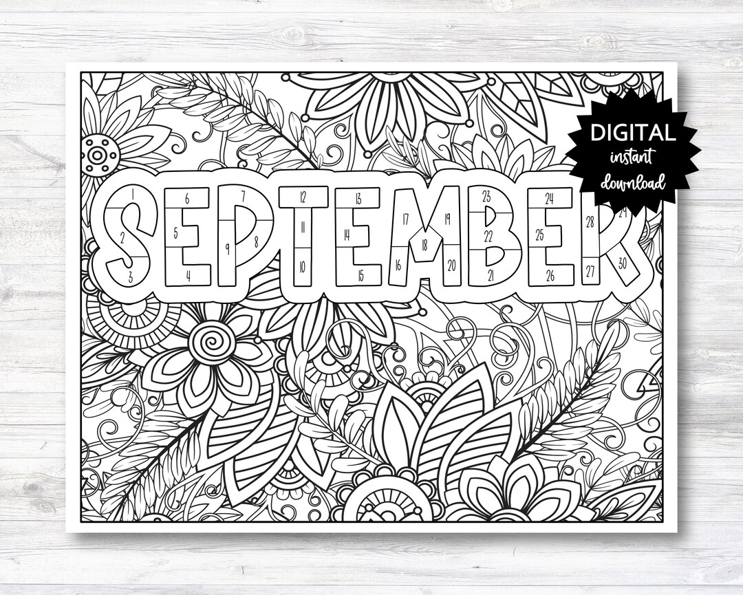 September habit tracker coloring sheet printable month habit tracker coloring sheet september coloring sheet printable osep