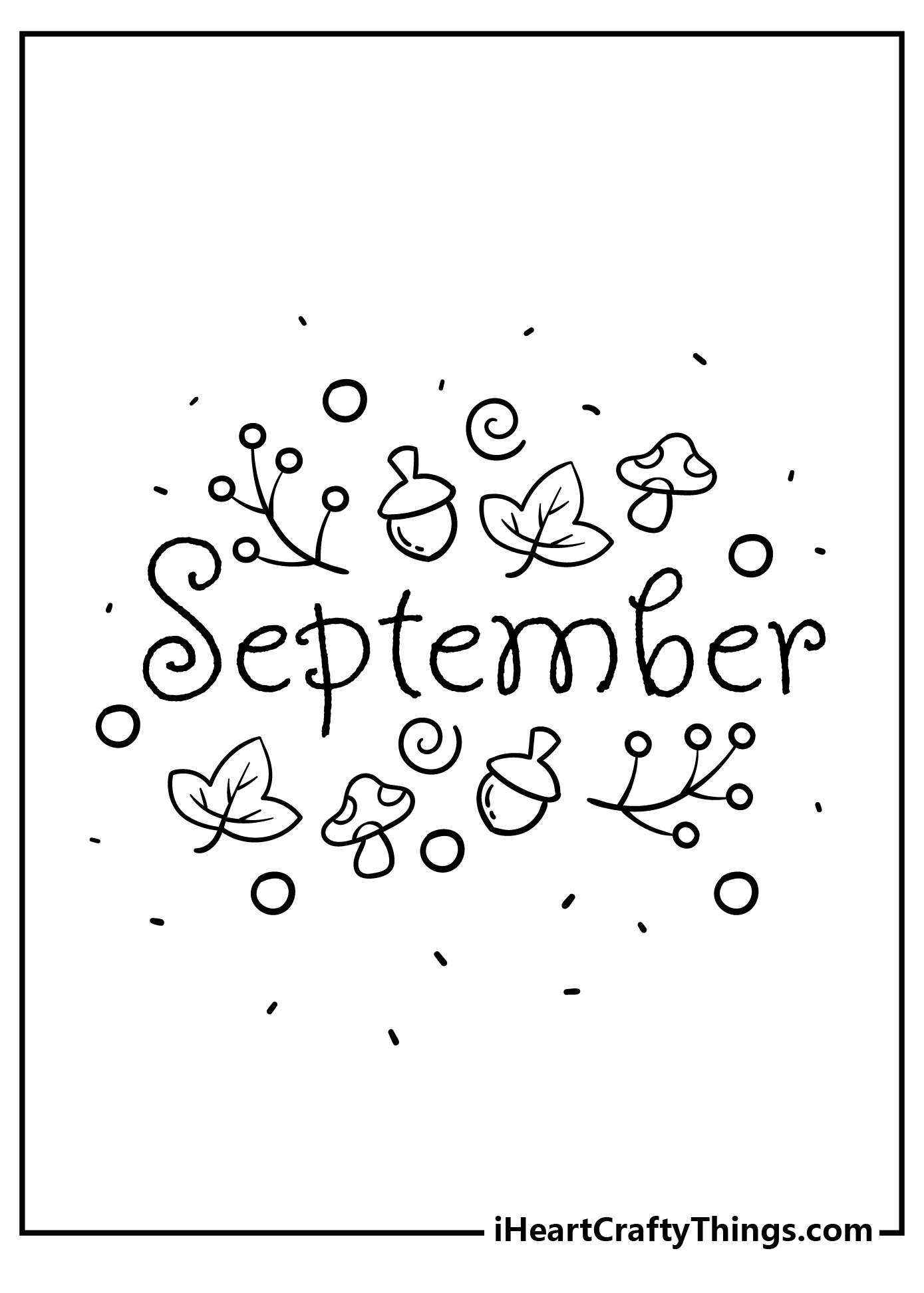 September coloring pages free printables