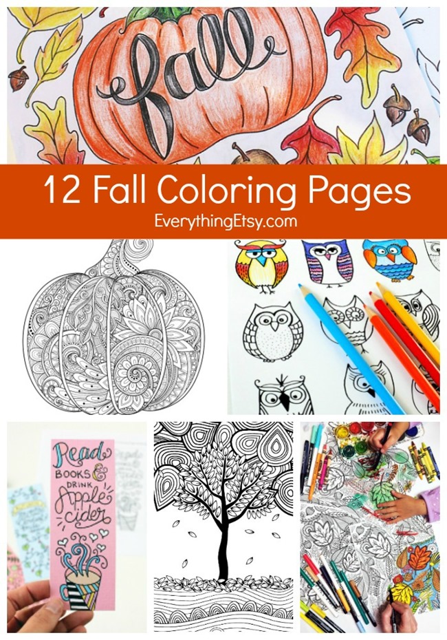 Free fall coloring pages for adults â indie crafts