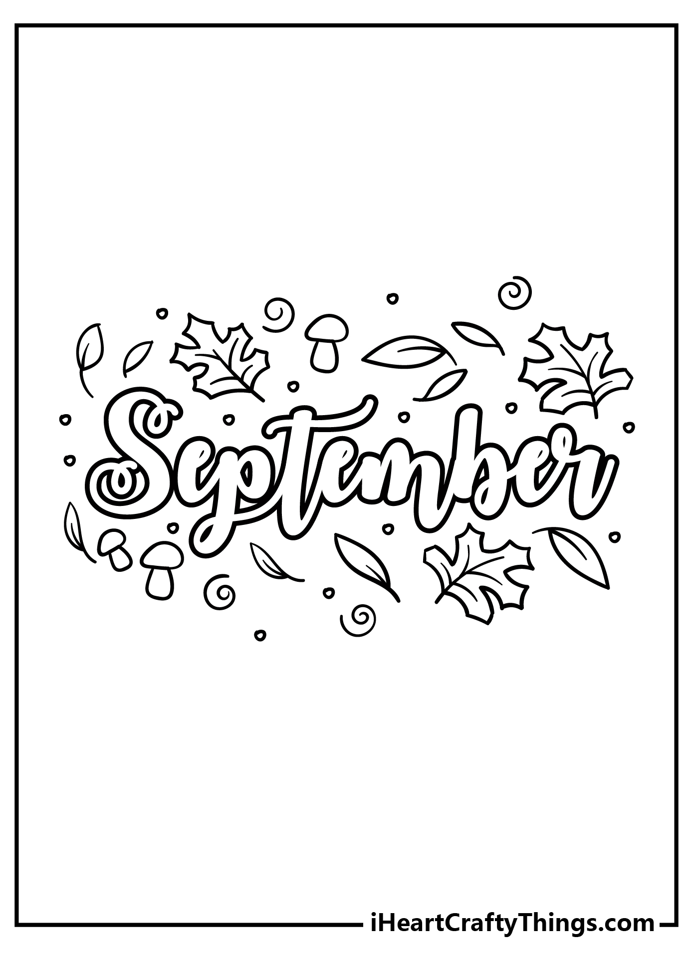 September coloring pages free printables