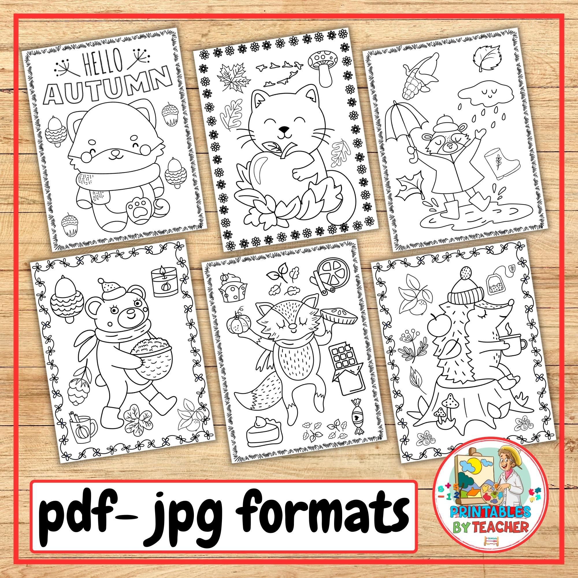 Autumn coloring sheets fall pumpkin coloring pages