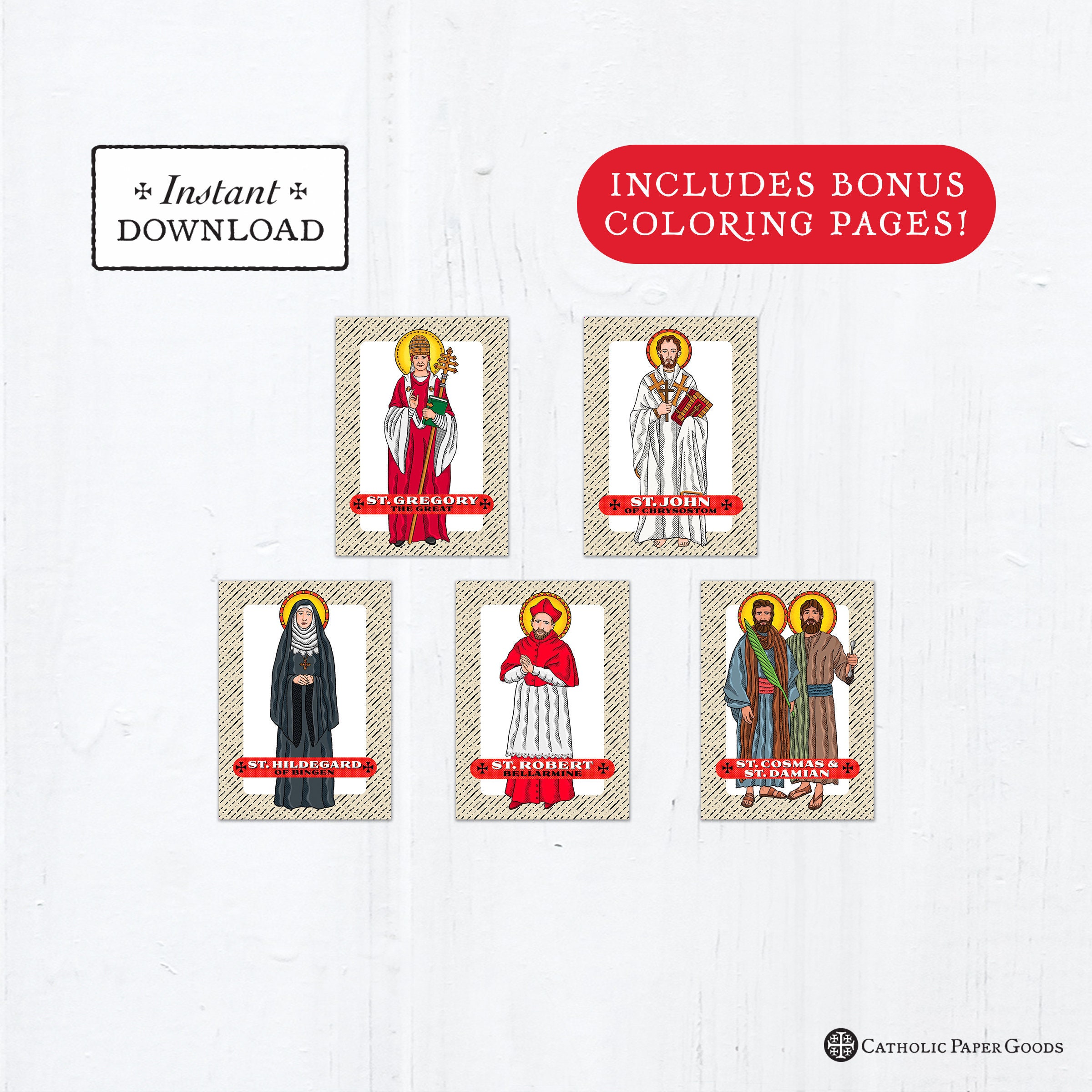 Catholic saint trading cards september set
