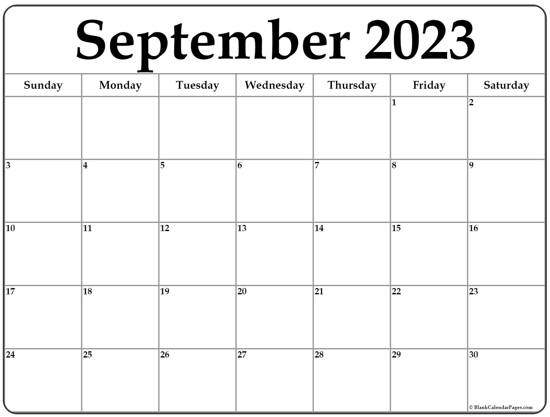 September calendar free printable calendar