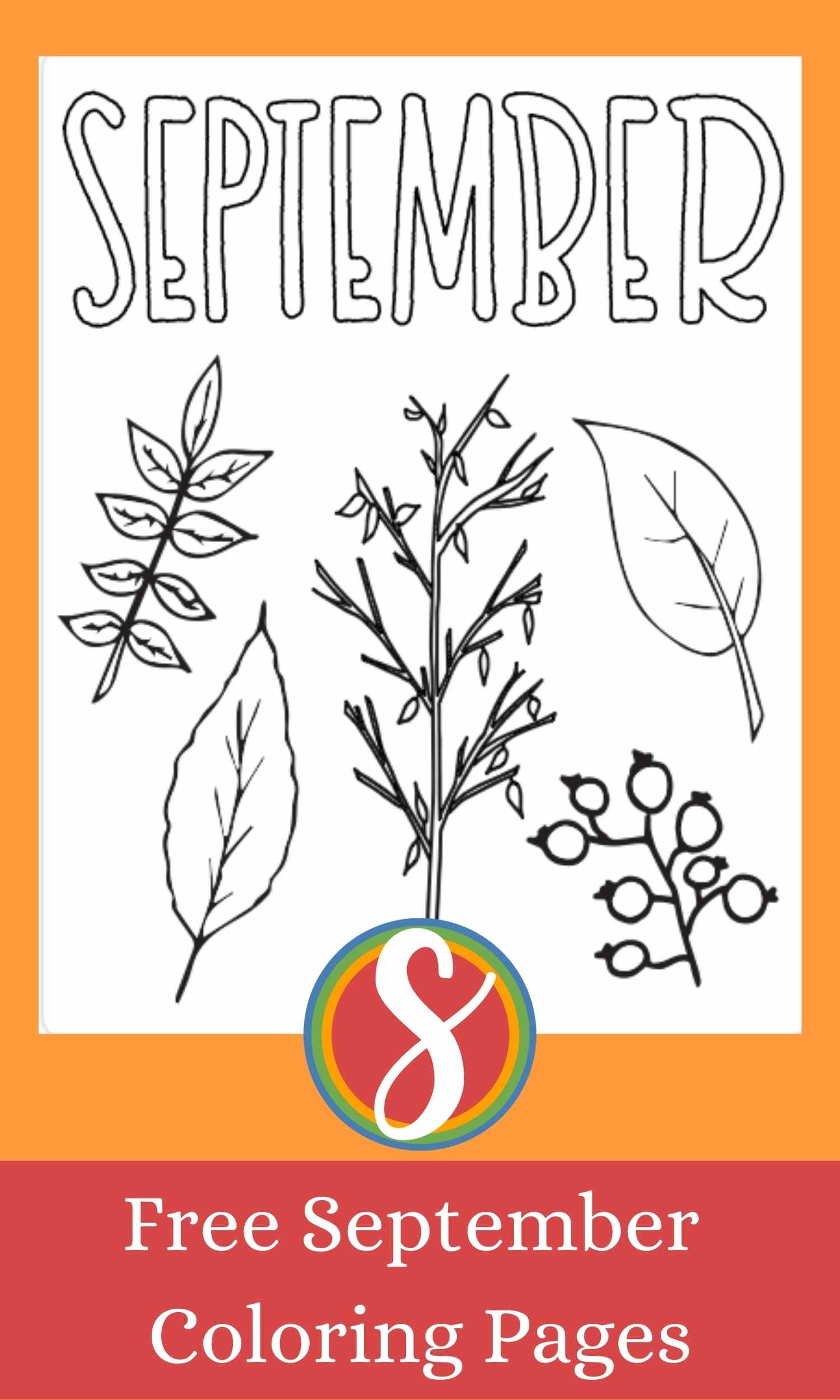 Free september coloring pages â stevie doodles