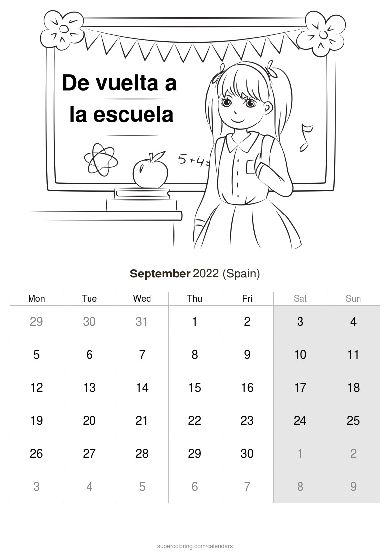 September calendar