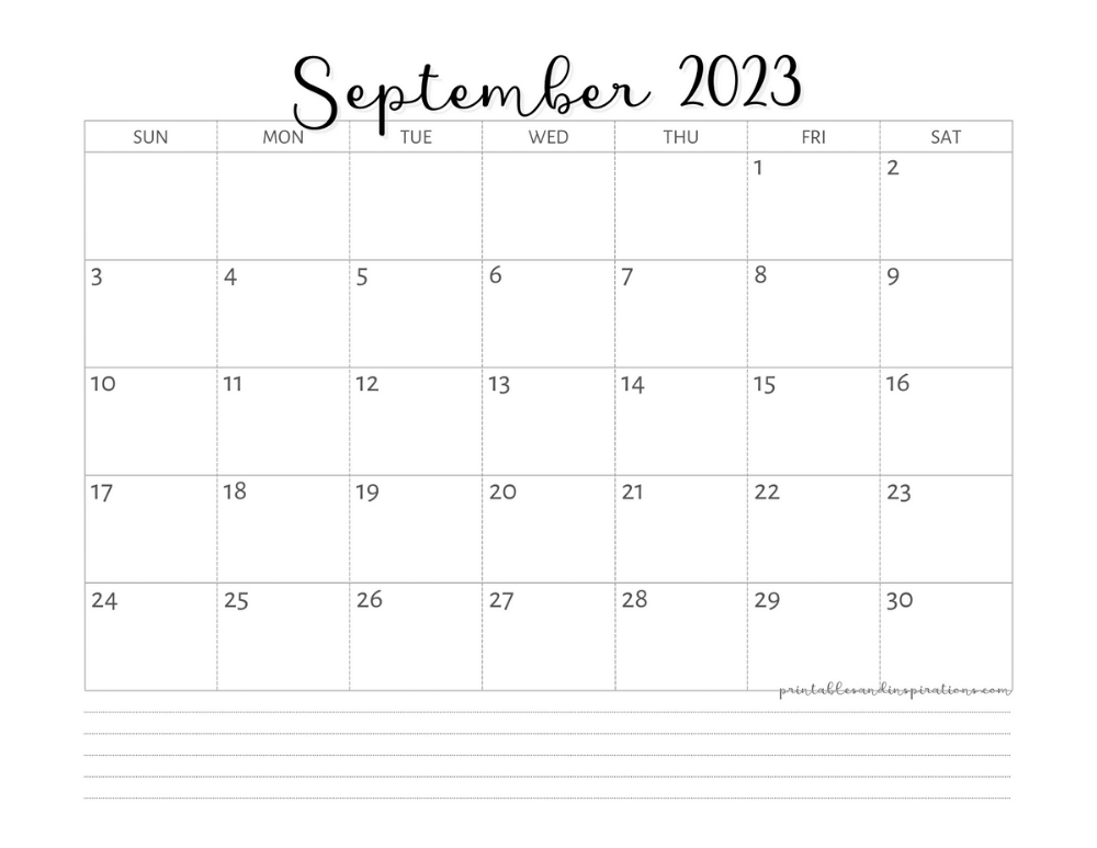 Free calendar printable pdf â simple minimalist