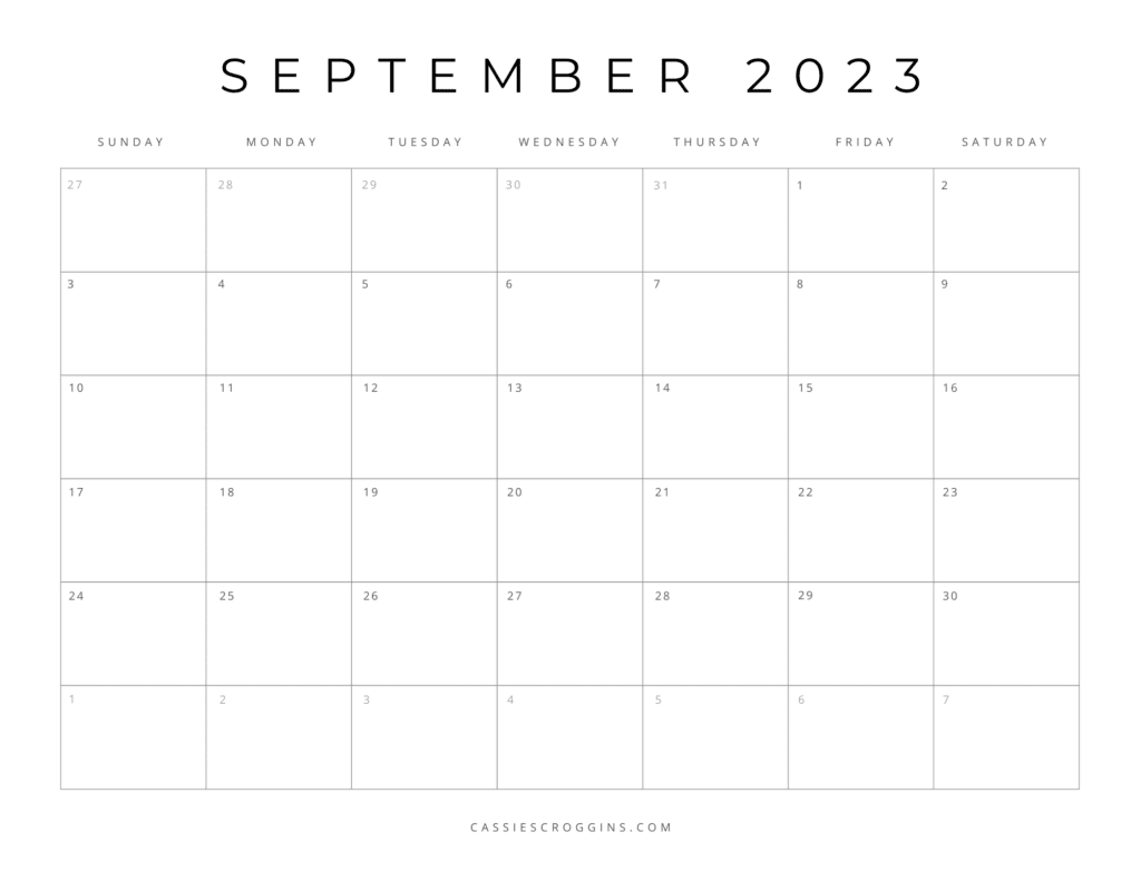 Free printable calendar templates all months