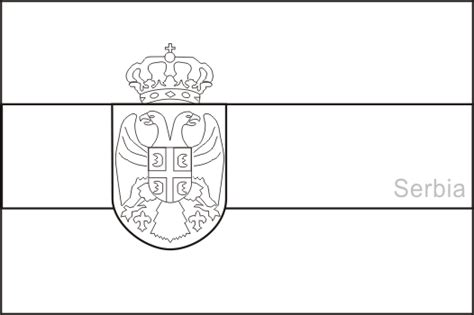 Serbia flag louring pages