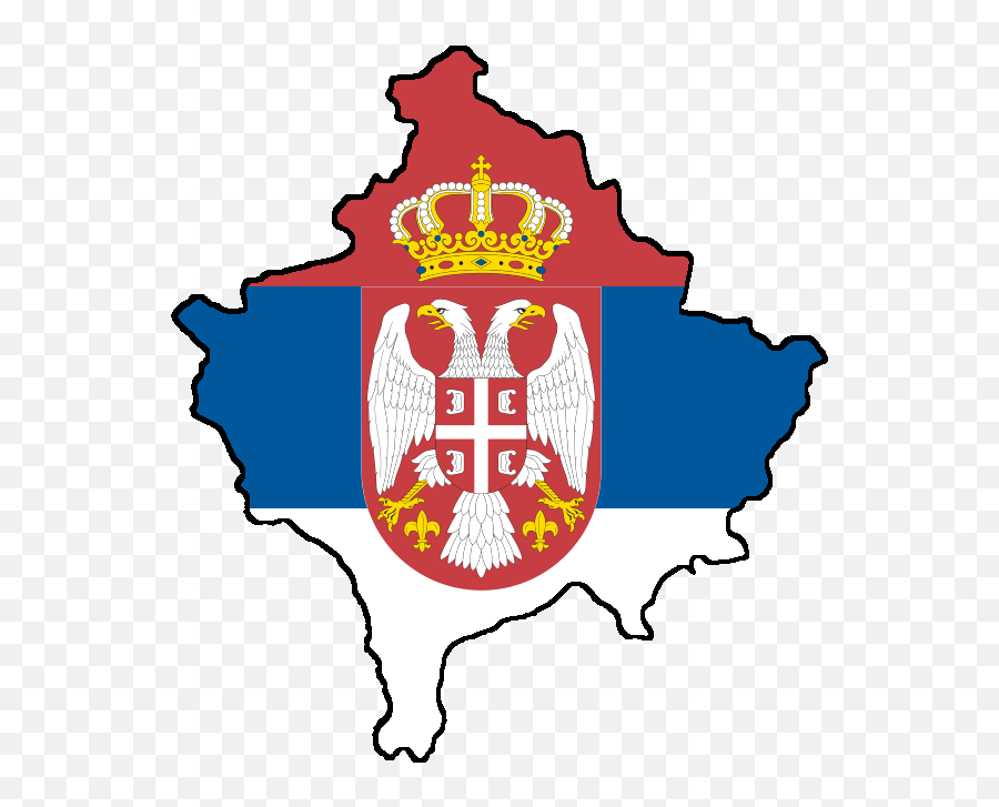 Kosovo with flag of serbia