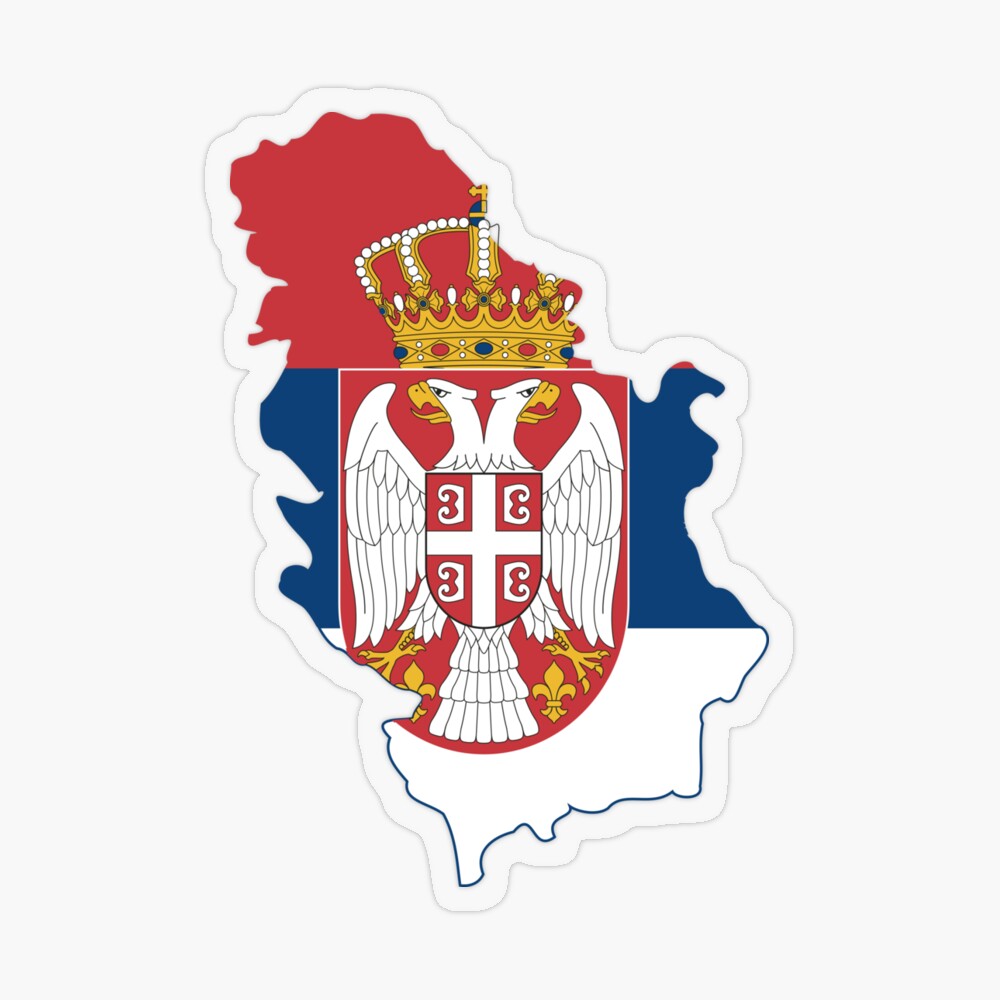 Flag map of serbia greeting card for sale by abbeyz