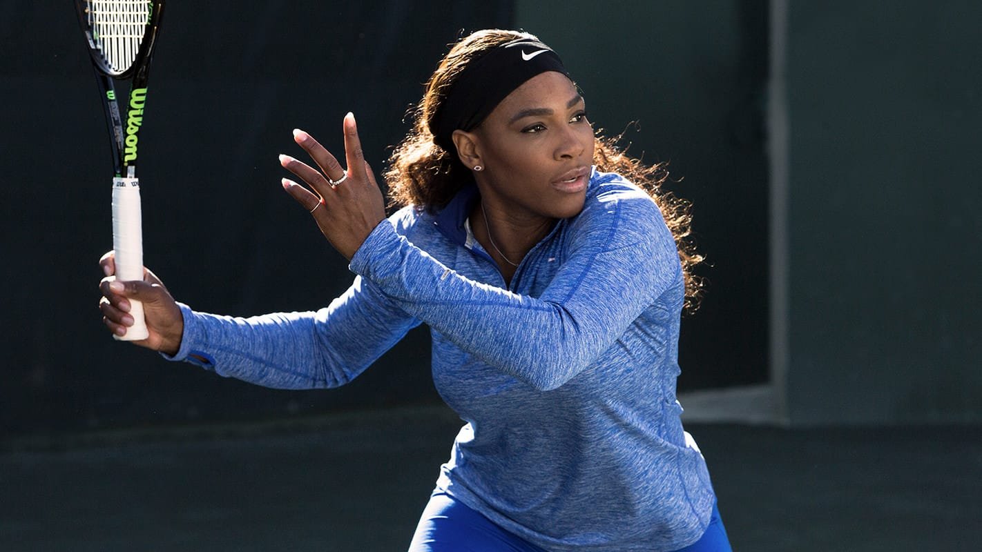 Serena williams teaches tennis