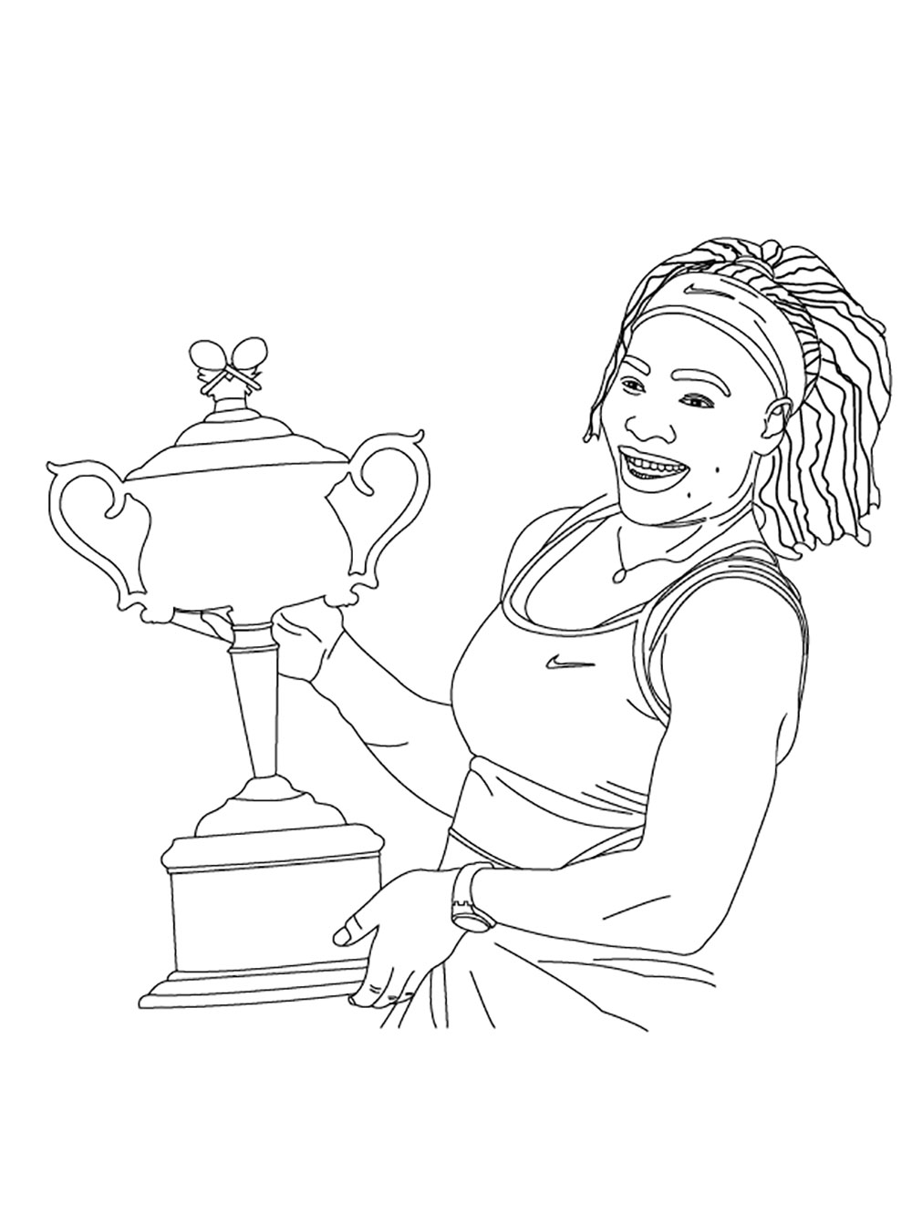 Serena williams coloring pages