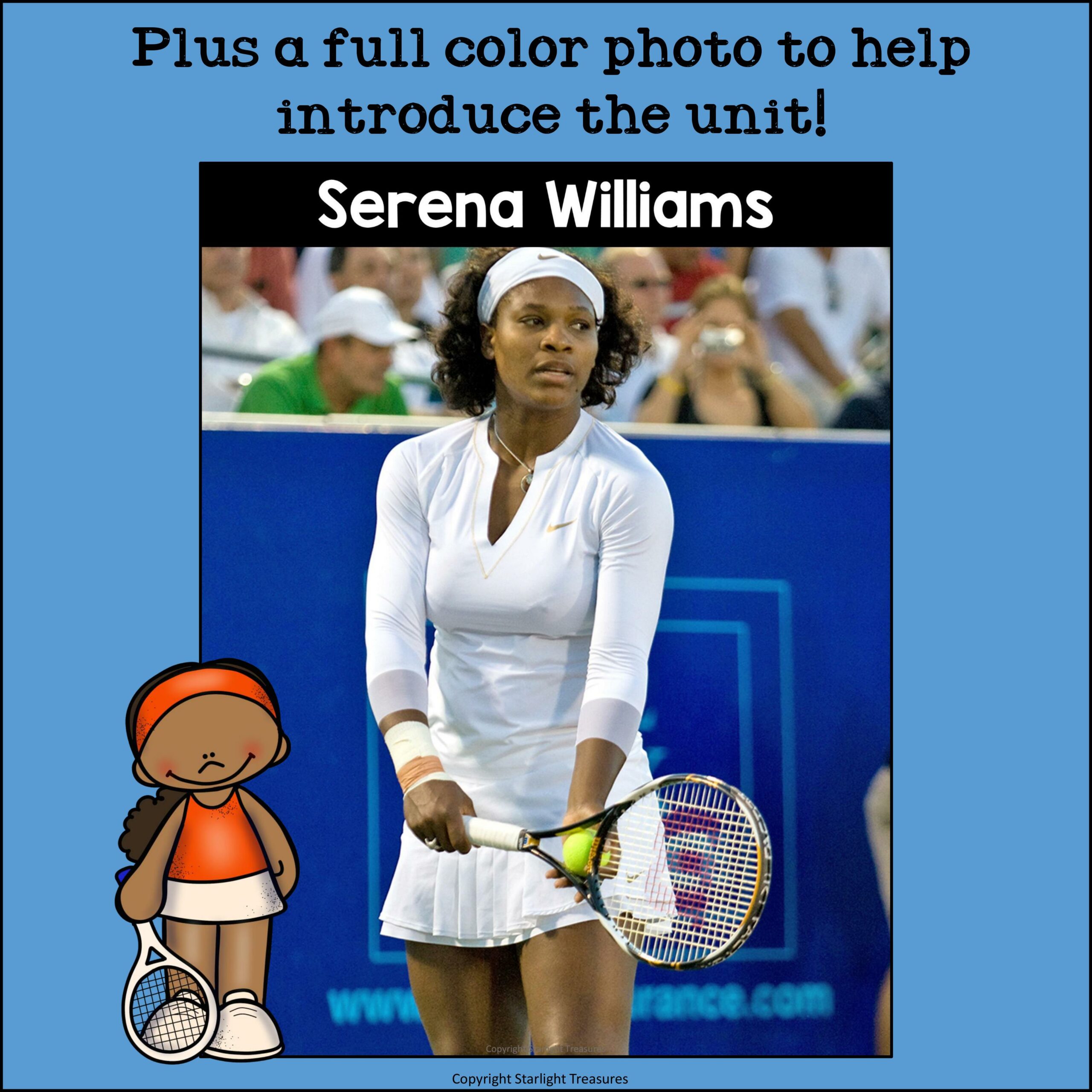 Serena williams mini book for early readers womens history month made by teachers