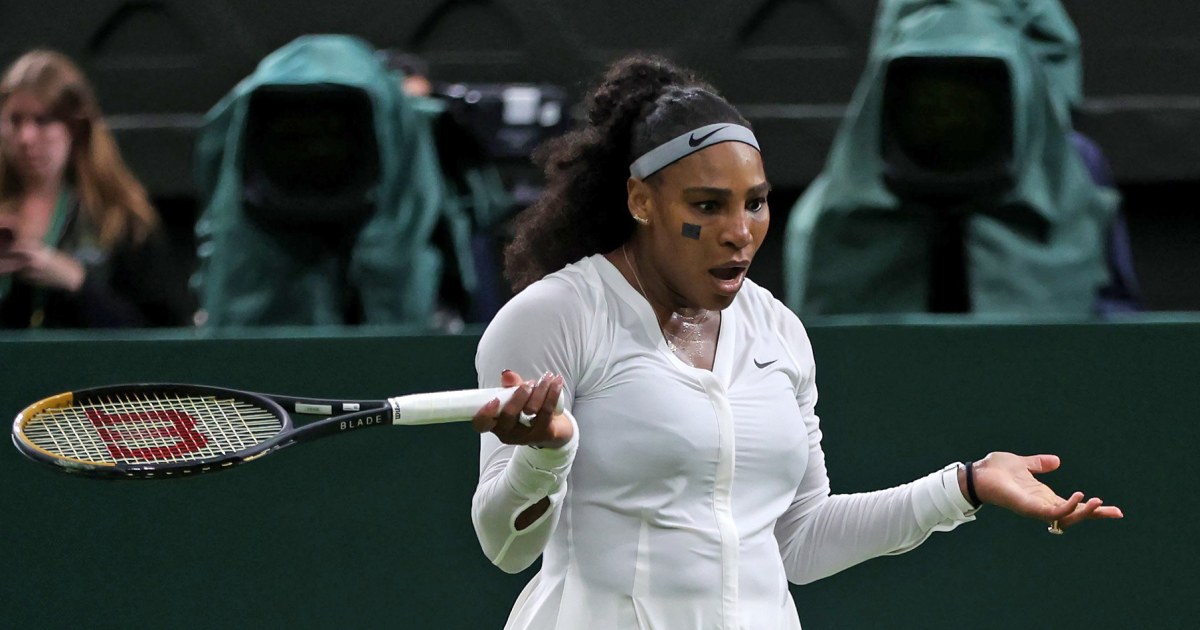 Serena williams eback cut short after first