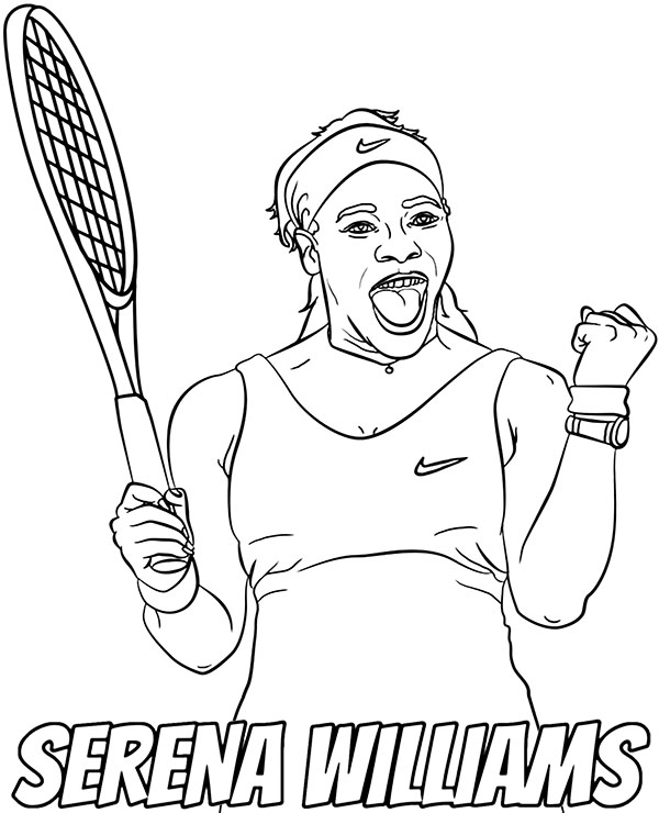 Tenisistka serena williams darmowa kolorowanka malowanki