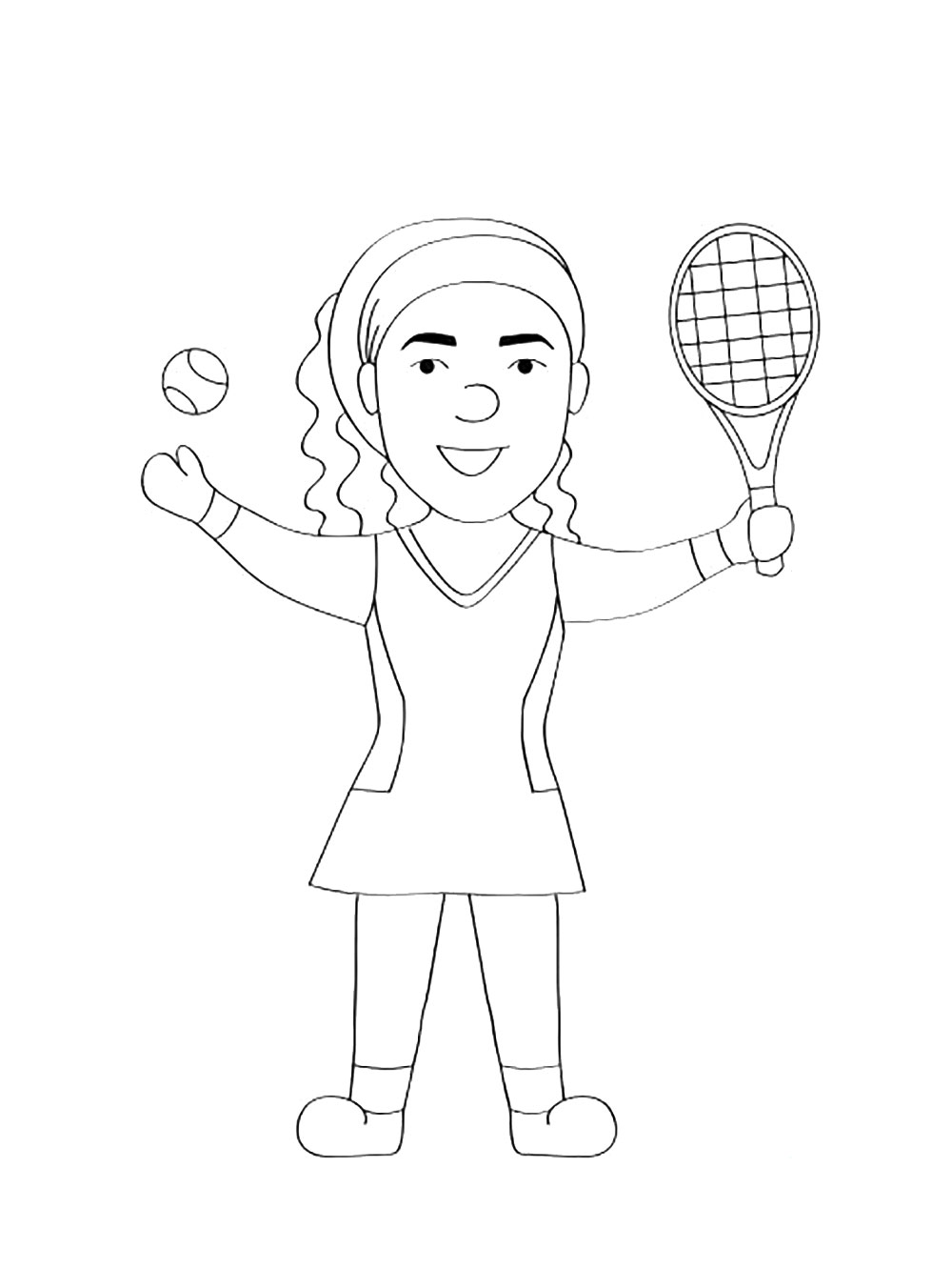 Serena williams coloring pages